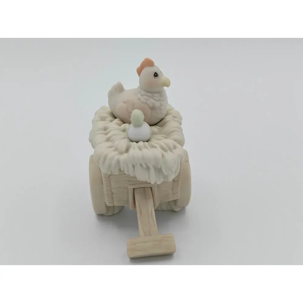 Precious‎ Moments Nativity Cart 528072 Enesco 1994 Porcelain Figurine With Box